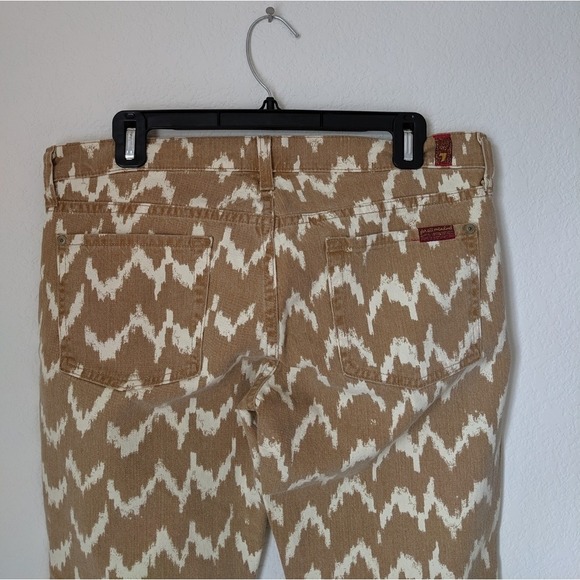 7FAM Ikat Cropped Skinny Jean Toffee Giraffe 30 - Picture 4 of 8